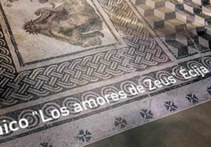reproducción del mosaico de “Los amores de Zeus”